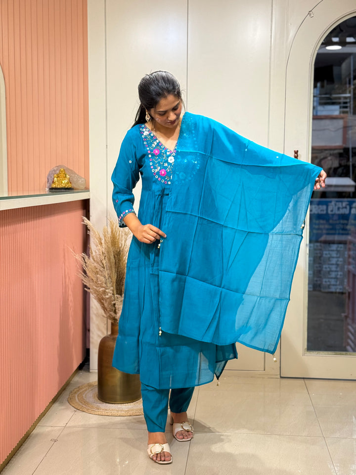 Mul Chanderi Beautiful Collection | R208