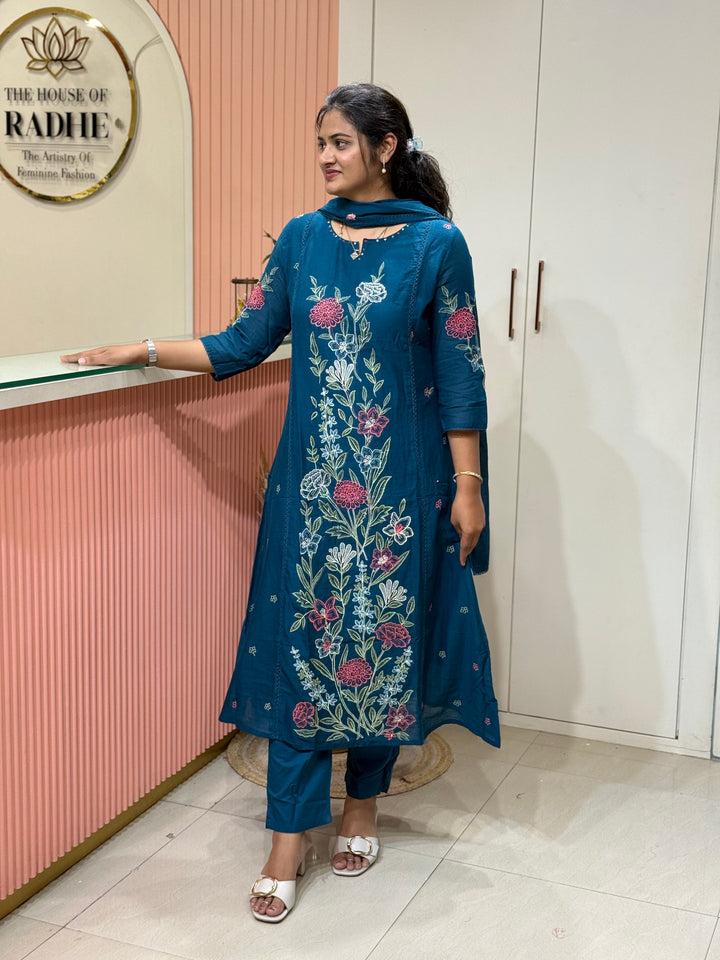 Mul Cotton Collection with Embroidery work (Cotton Lining)| R181