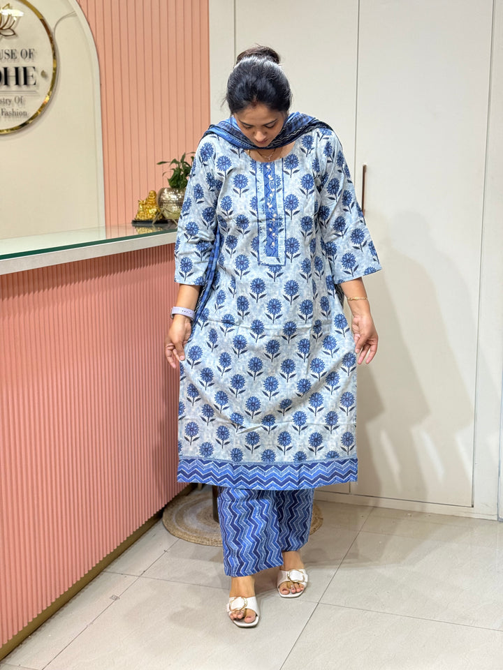 Cotton 3Pcs Set Collection with cute Matching bag | R220