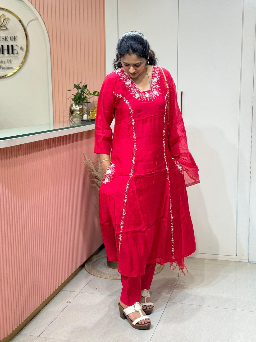 Mul Chanderi Partywear Collection |Cut Dana  &amp; Zardozi Work | R206