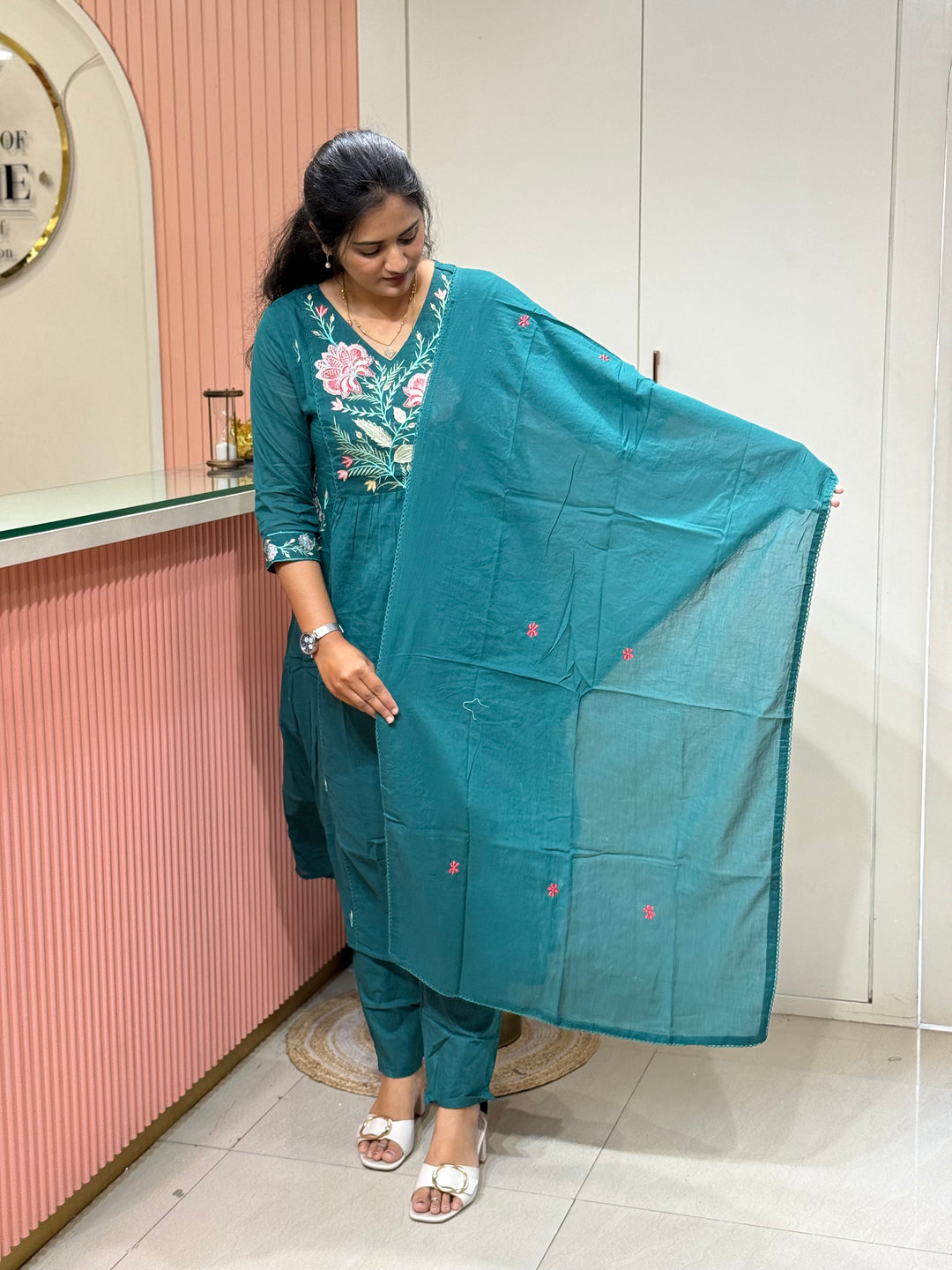 Mul Cotton Collection with Embroidery work (Both the Side Pockets) | R150