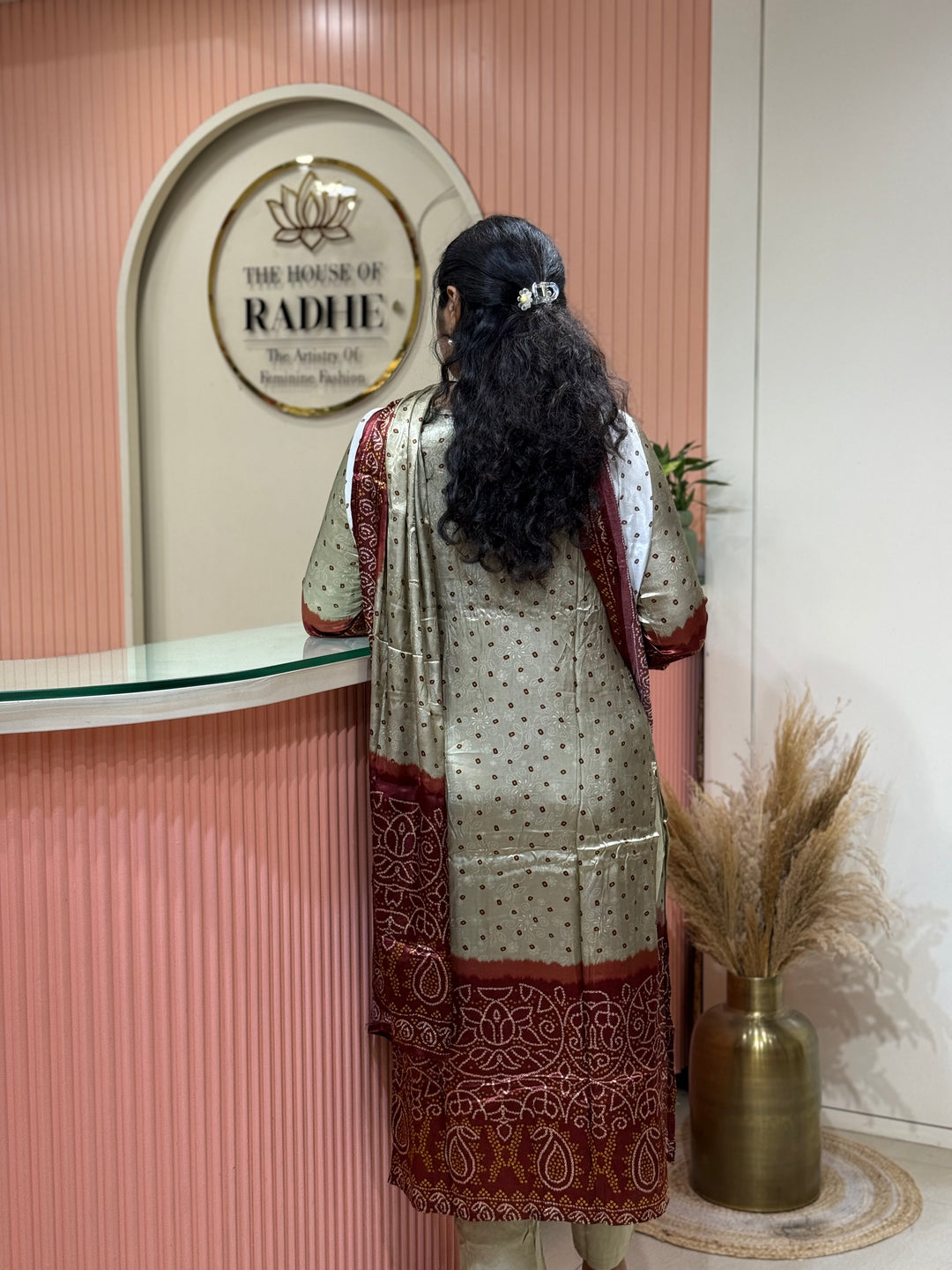 Gaji Satin Collection with Bandini print ( Dupatta Gaji Satin ) | R227