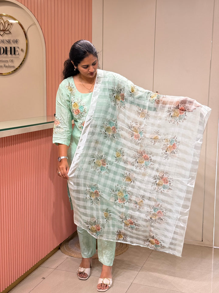 Dola Silk Collection with Floral Work | R219