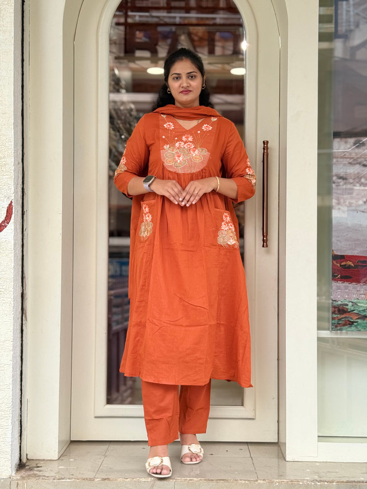 Mul Cotton with front Pockets (Cotton Lining )| R168