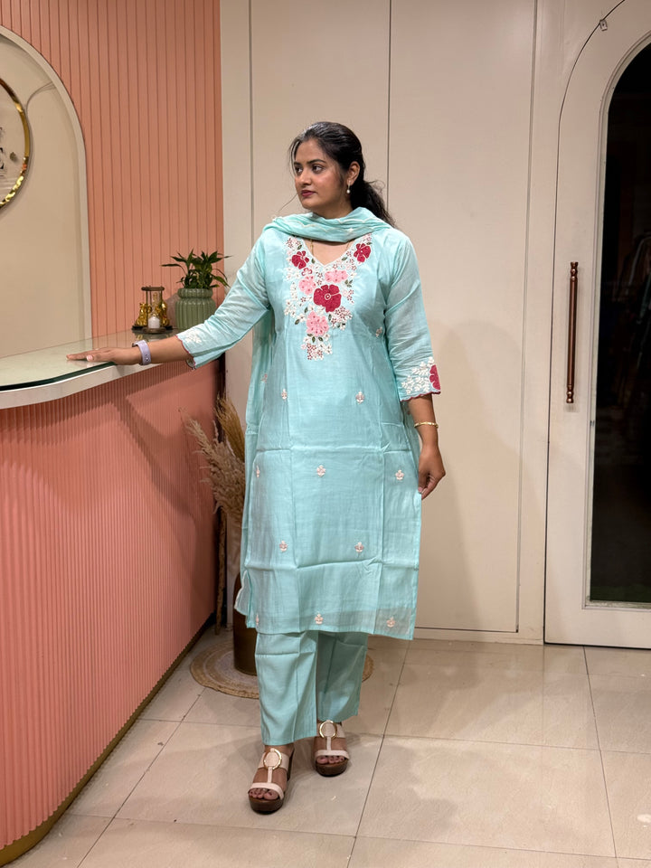Mul Chanderi Collection with Embroidery work  | R208