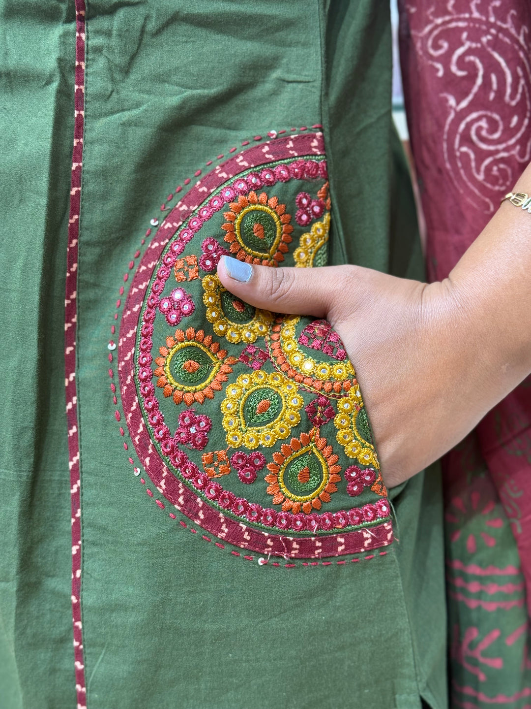 Cotton Patch work Collection with A Line Pattern | R230