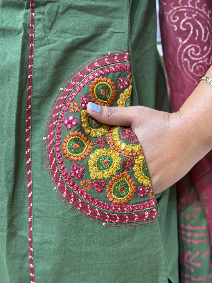 Cotton Patch work Collection with A Line Pattern | R230