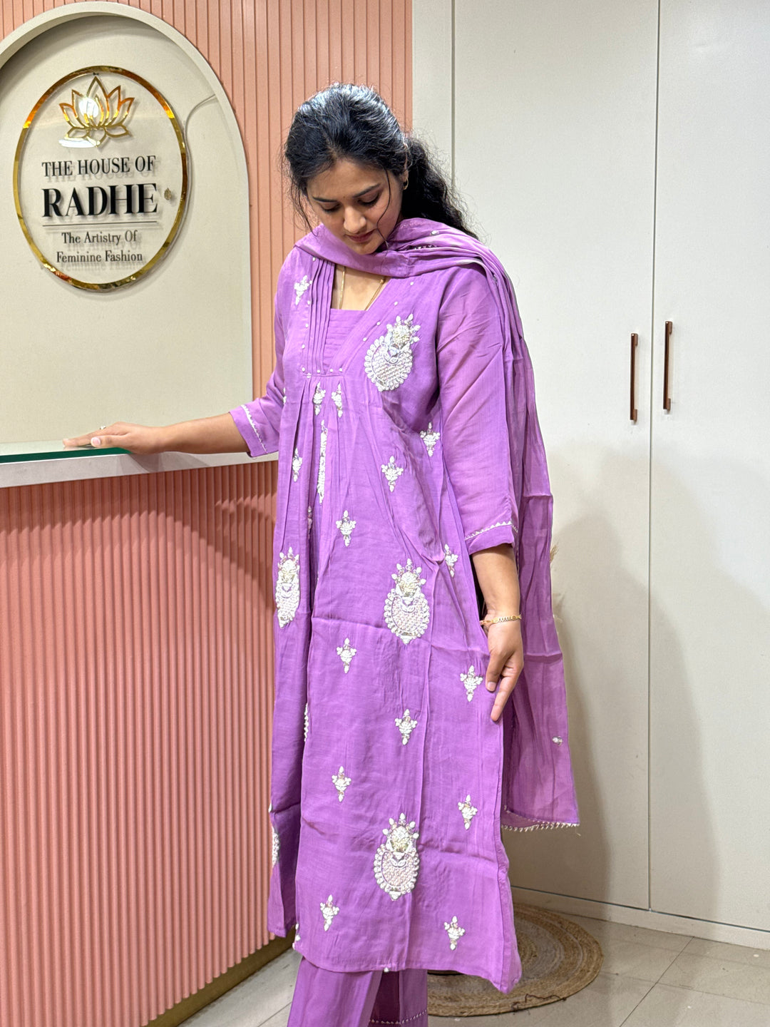 Premium Mul Chanderi with Heavy Handwork | R206