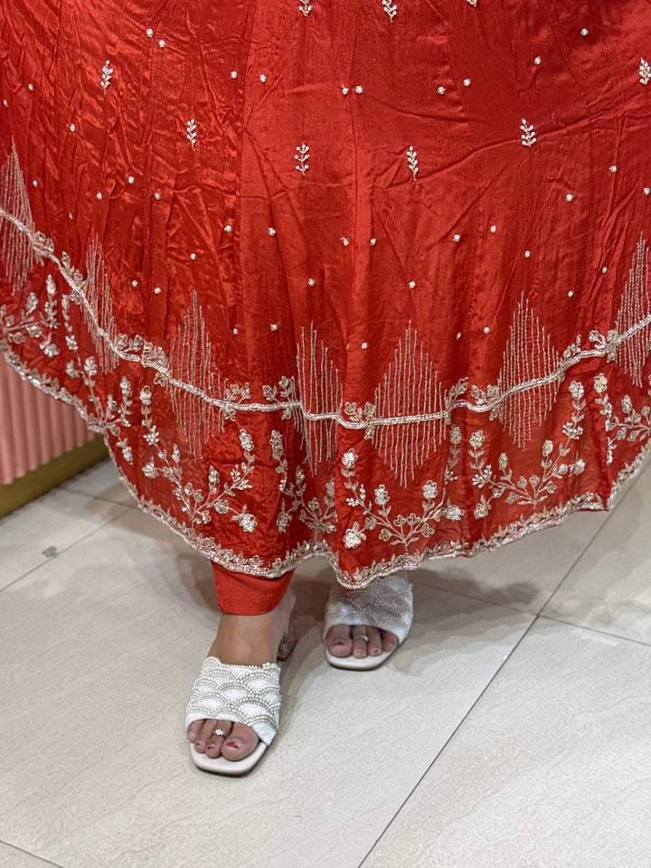 Pure Chinon Handwork Collection Party Wear | R177