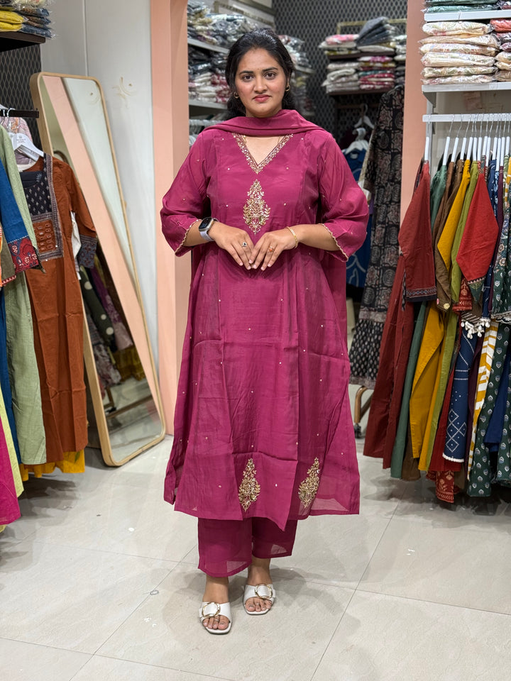 Mul Chanderi Semi Party Wear Collection | R205