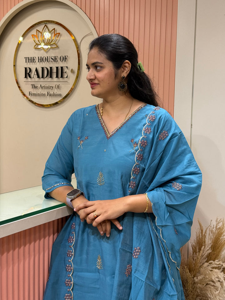 Mul Chanderi Semi Party Wear | R214