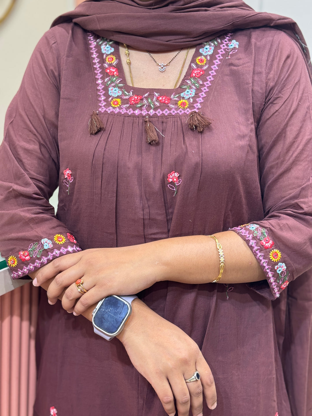 Soft Mul Cotton 3 Pcs Kurta Set | R122
