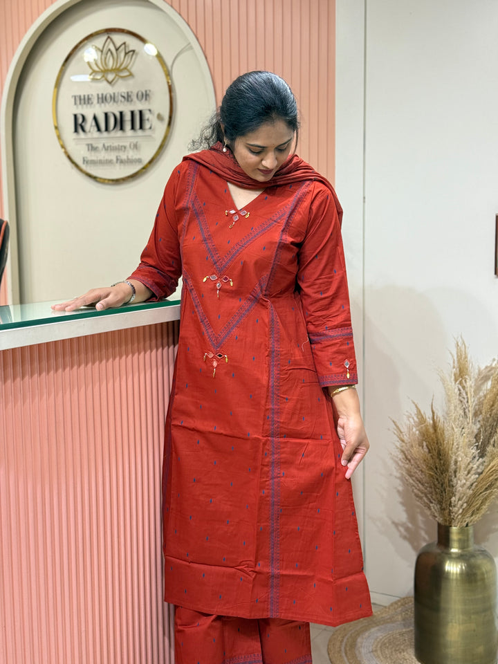 Cotton collection with Real Mirror work | R210