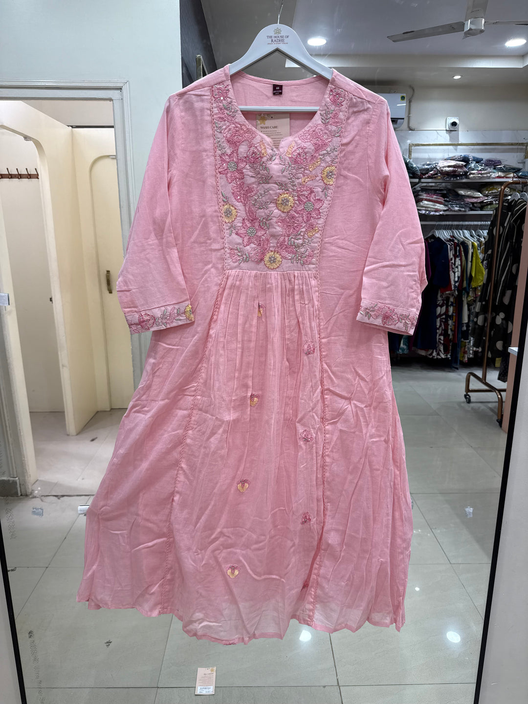 Pure Mul Cotton with Embroidery Work (Cotton Lining)  | R168
