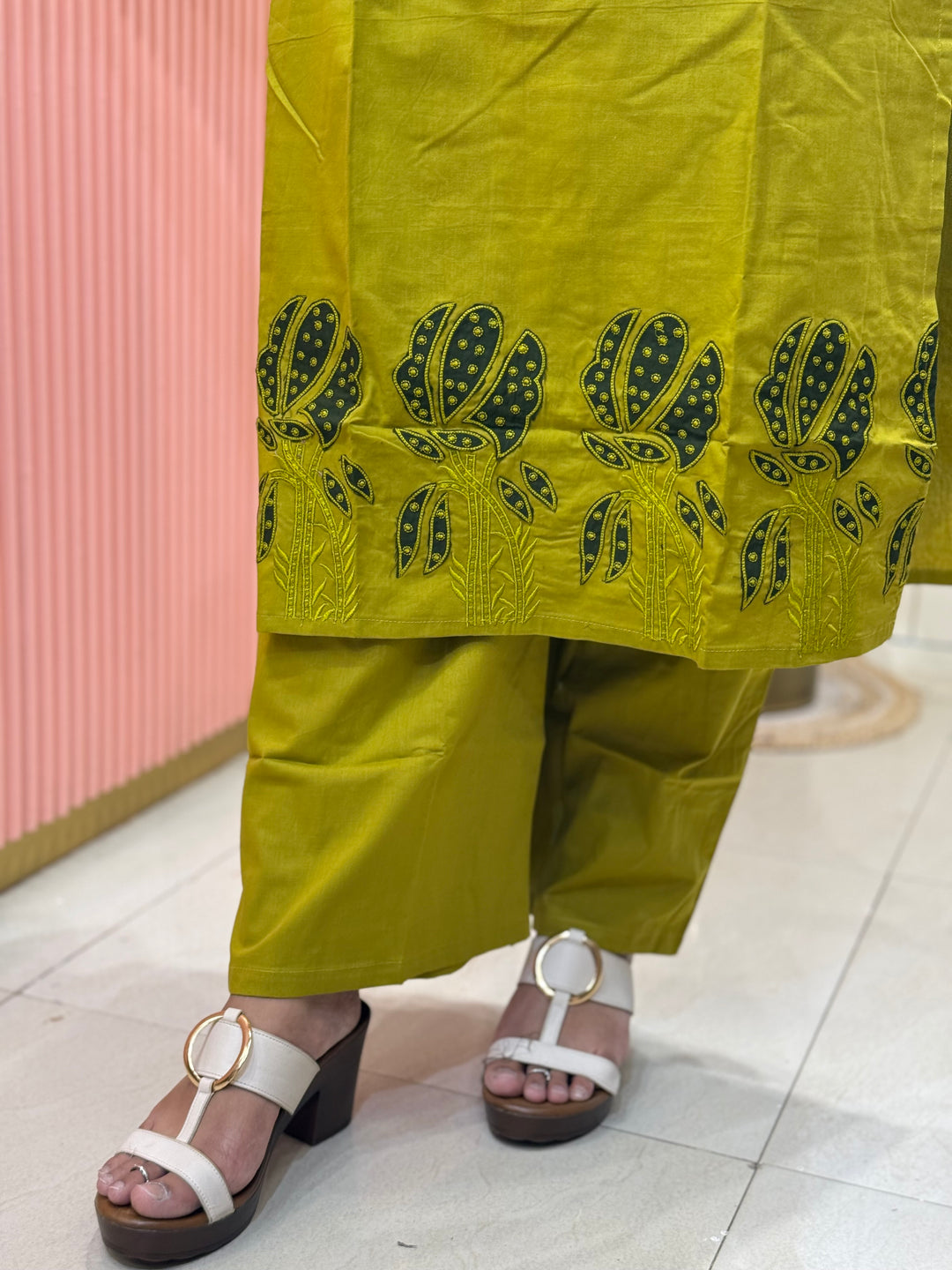 Cotton 3 Pc Kurta Set – Patch Work Collection | R146