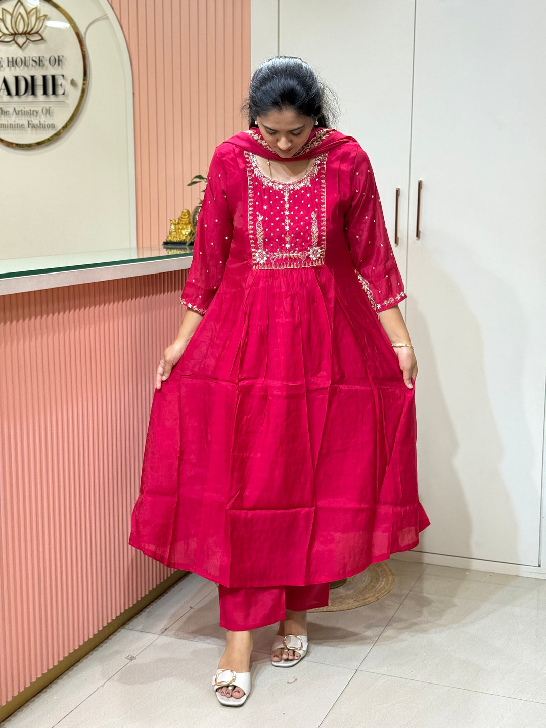 S Mul Chanderi with Kail Pattern | R214