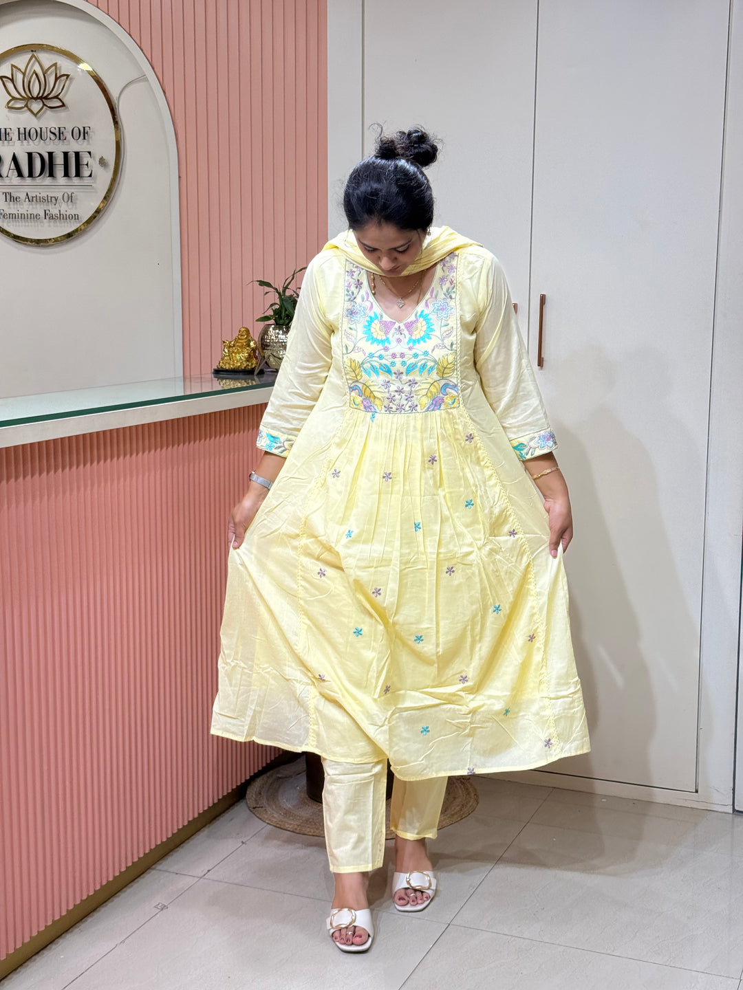 Pure Mul Cotton Embroidered Collection with Cotton Lining | R190
