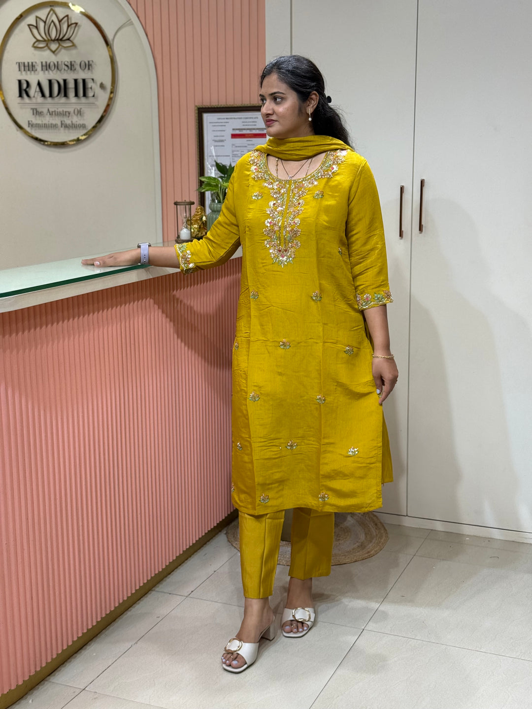 Pure Mul Chanderi Collection with Handwork ( Cotton Lining) | R216
