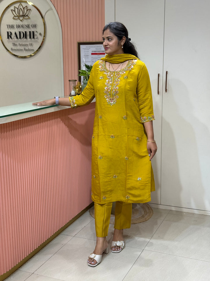 Pure Mul Chanderi Collection with Handwork ( Cotton Lining) | R216