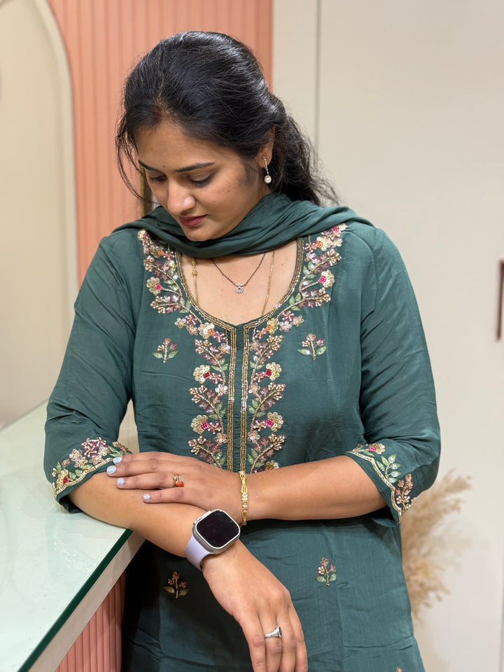 Pure Mul Chanderi Collection with Handwork ( Cotton Lining) | R216