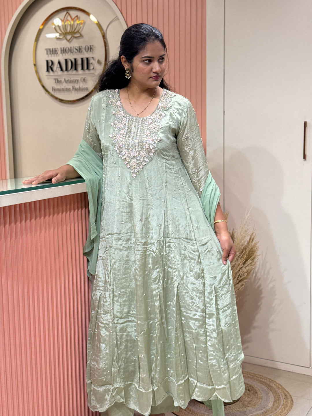Pure Chinon Handwork Collection Party Wear | R117