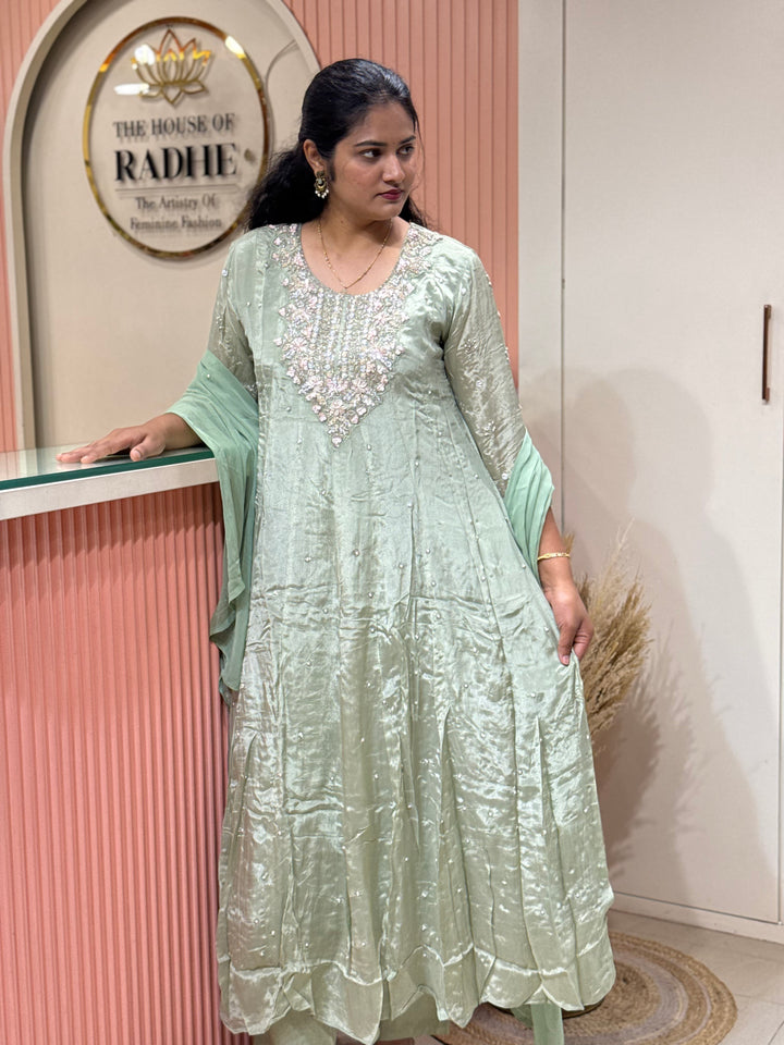 Pure Chinon Handwork Collection Party Wear | R117