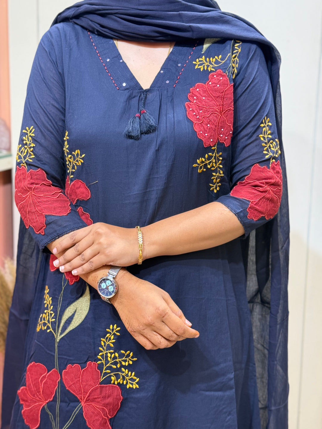 Mul Cotton 3 Pcs Set with cotton lining | R181