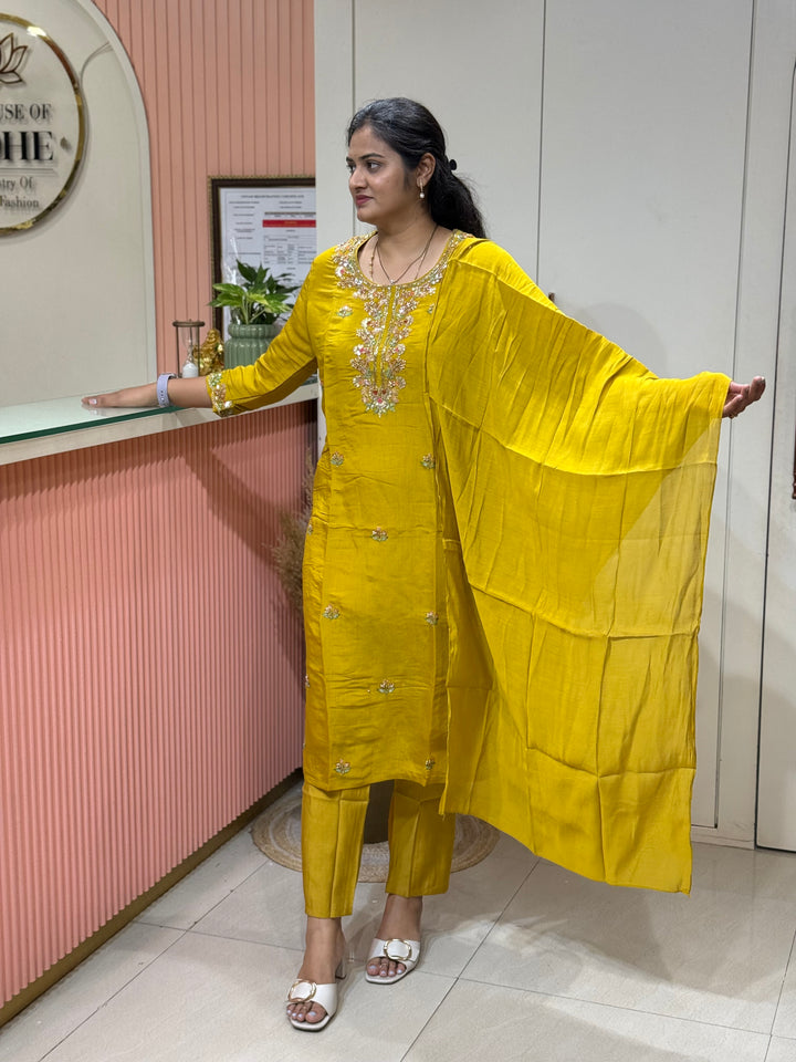 Pure Mul Chanderi Collection with Handwork ( Cotton Lining) | R216