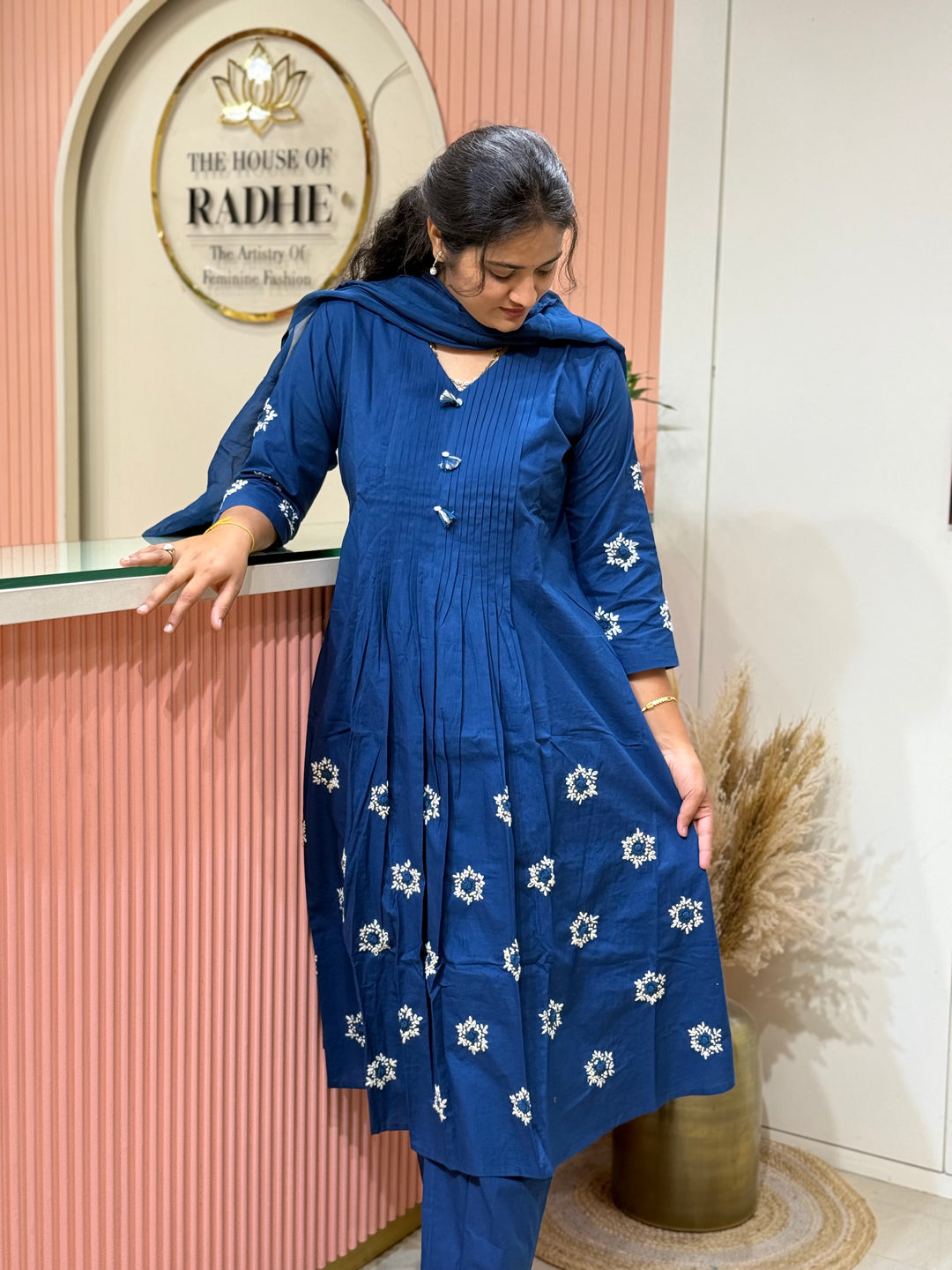 Premium Heavy Cotton Handwork Collection with Organza Dupatta (Cotton Lining )| R224