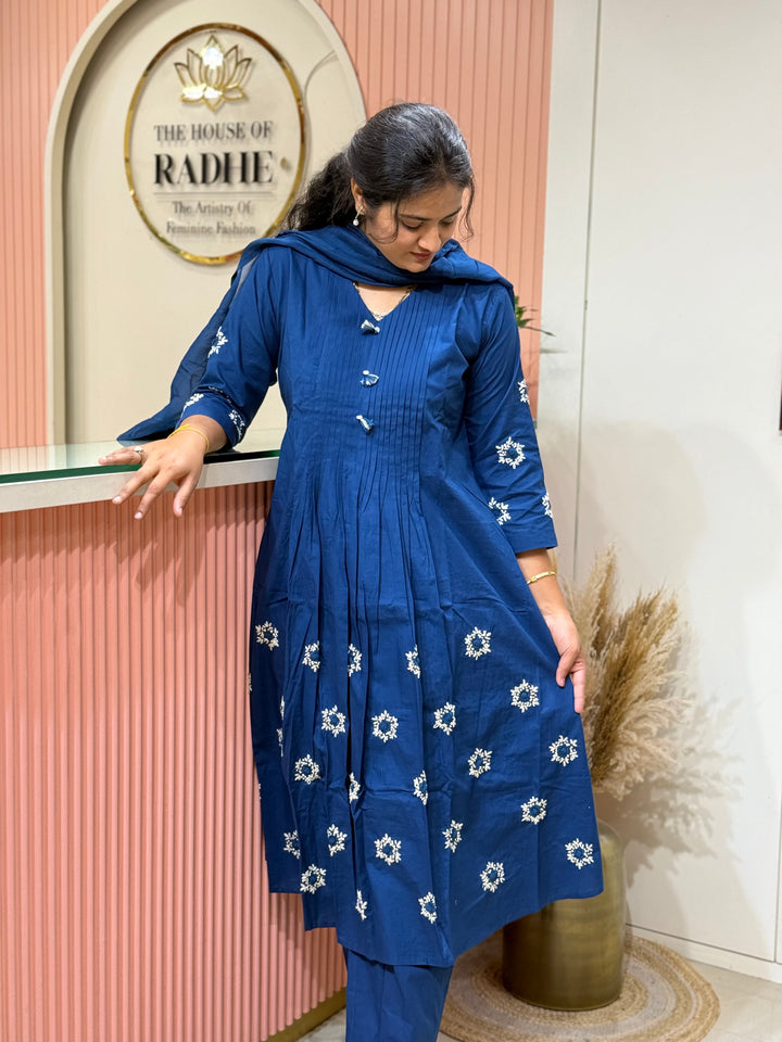 Premium Heavy Cotton Handwork Collection with Organza Dupatta (Cotton Lining )| R224