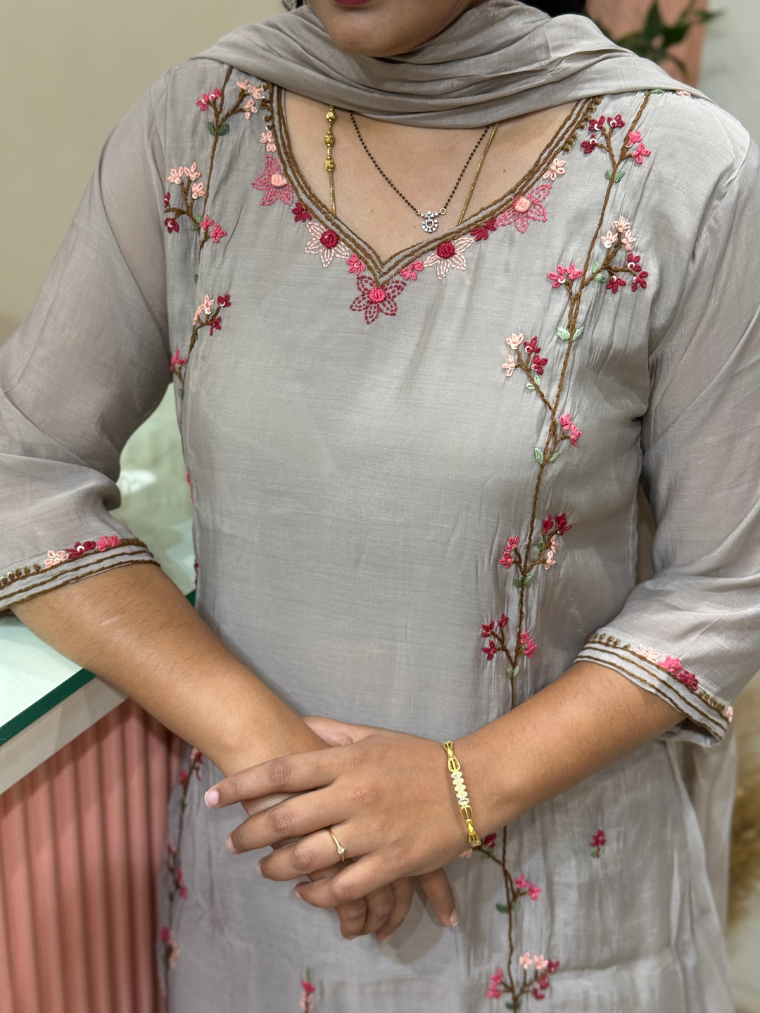 Pure Mul Chanderi Collection with Handwork ( Cotton Lining) | R229