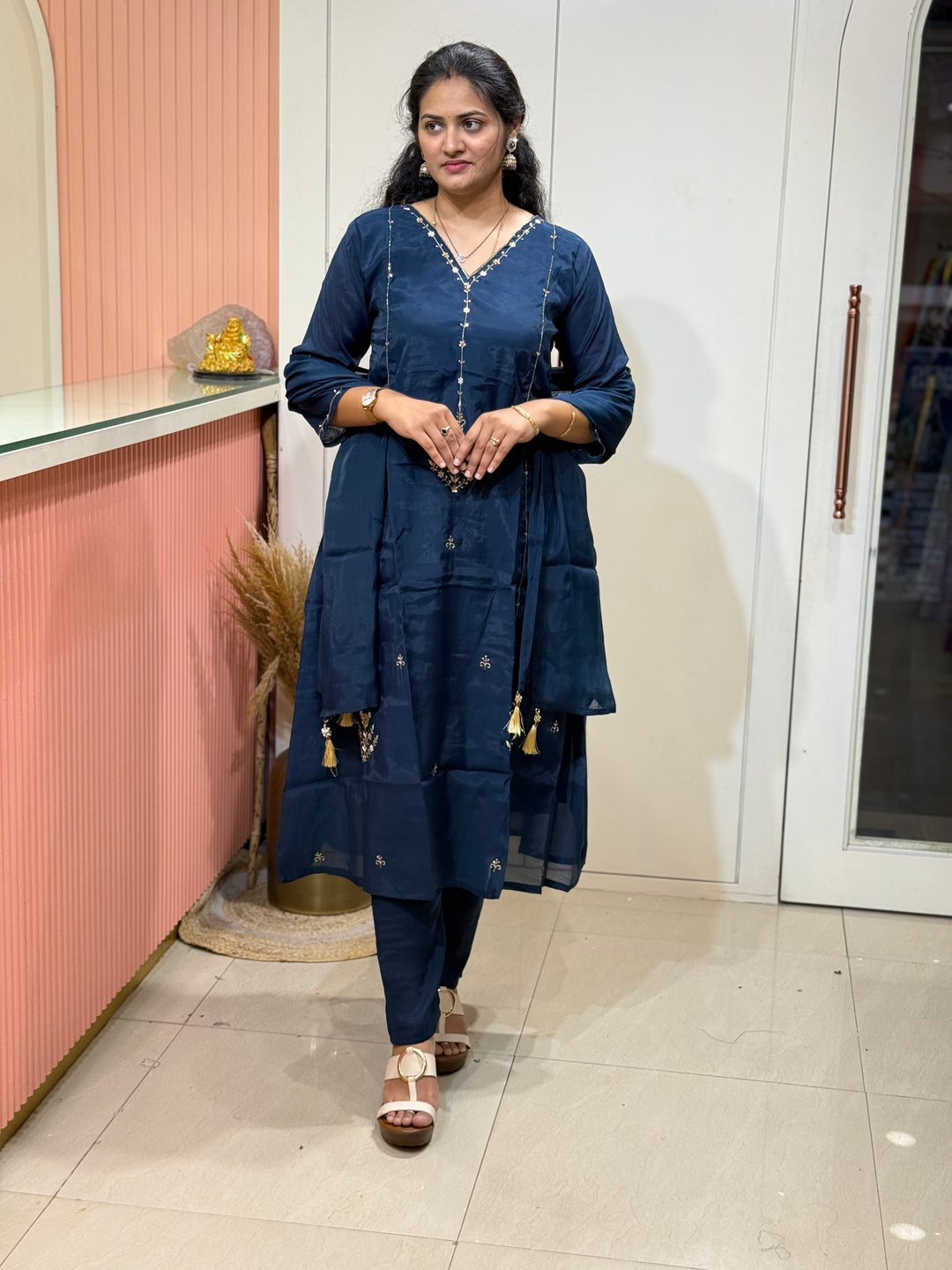S Mul Chanderi Semi Party wear |R138