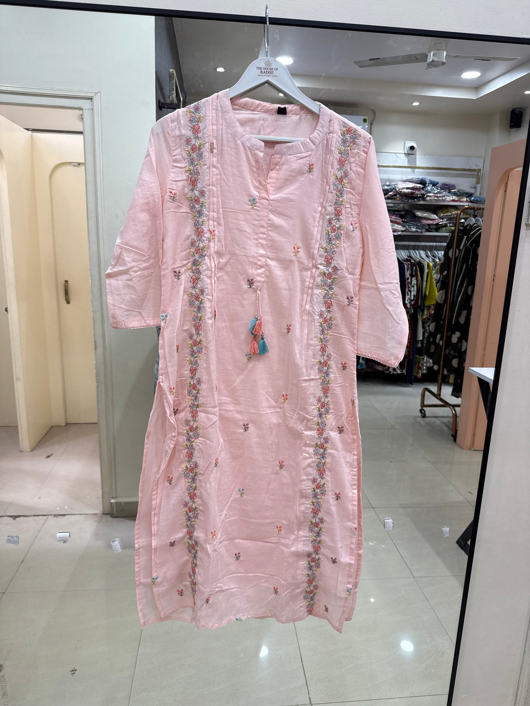 Pure Mul Cotton with Embroidery Work (Cotton Lining)  | R168