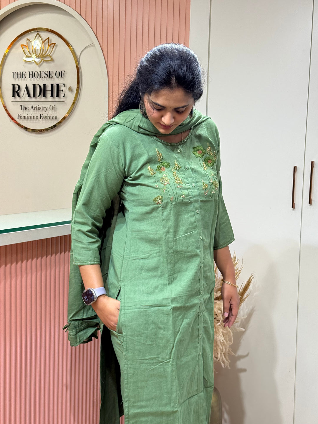Khadi Cotton Collection with  Embroidery work | R220