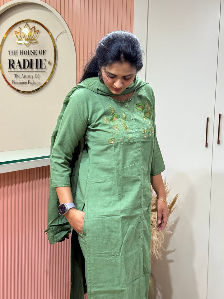 Khadi Cotton Collection with  Embroidery work | R220