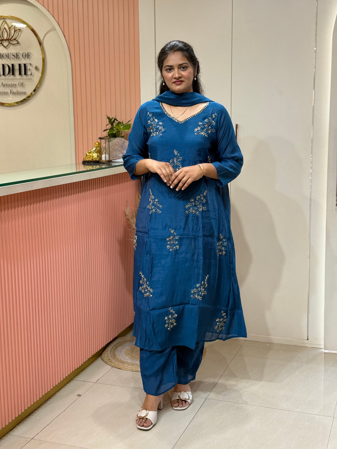 Mul Chanderi Collection with Cut Dana work | R206