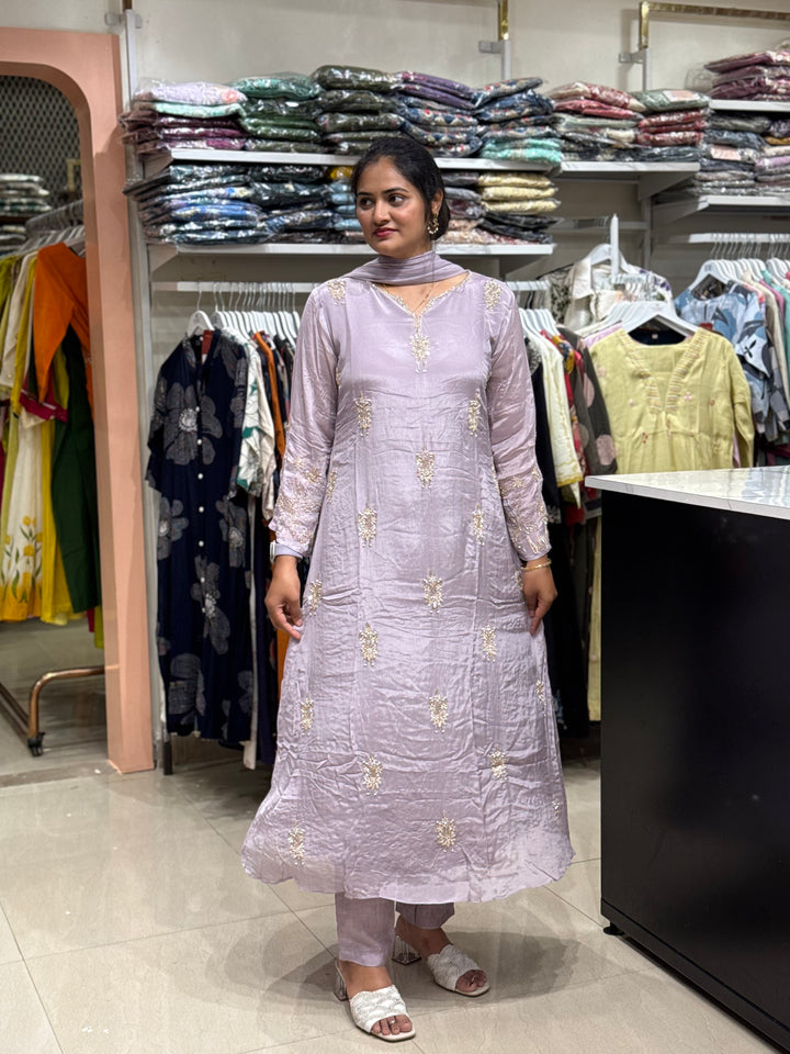Pure Chinon Handwork Collection Party Wear | R177