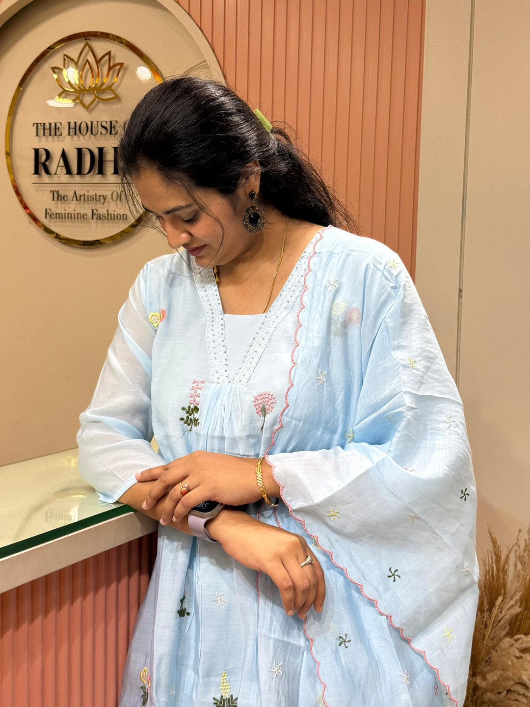 Mul Chanderi Collection With Embroidery Work | R179