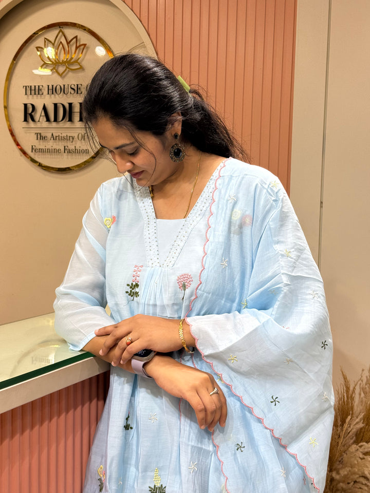 Mul Chanderi Collection With Embroidery Work | R179