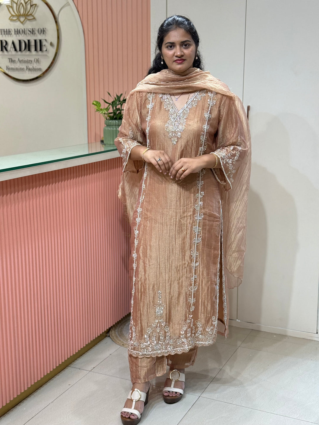 Pure Tissue with beautiful handwork | R231