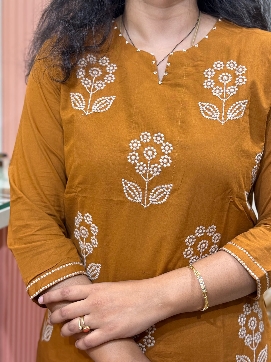 Premium Cotton Embroidery Kurta Set | Elegant Collection | R130