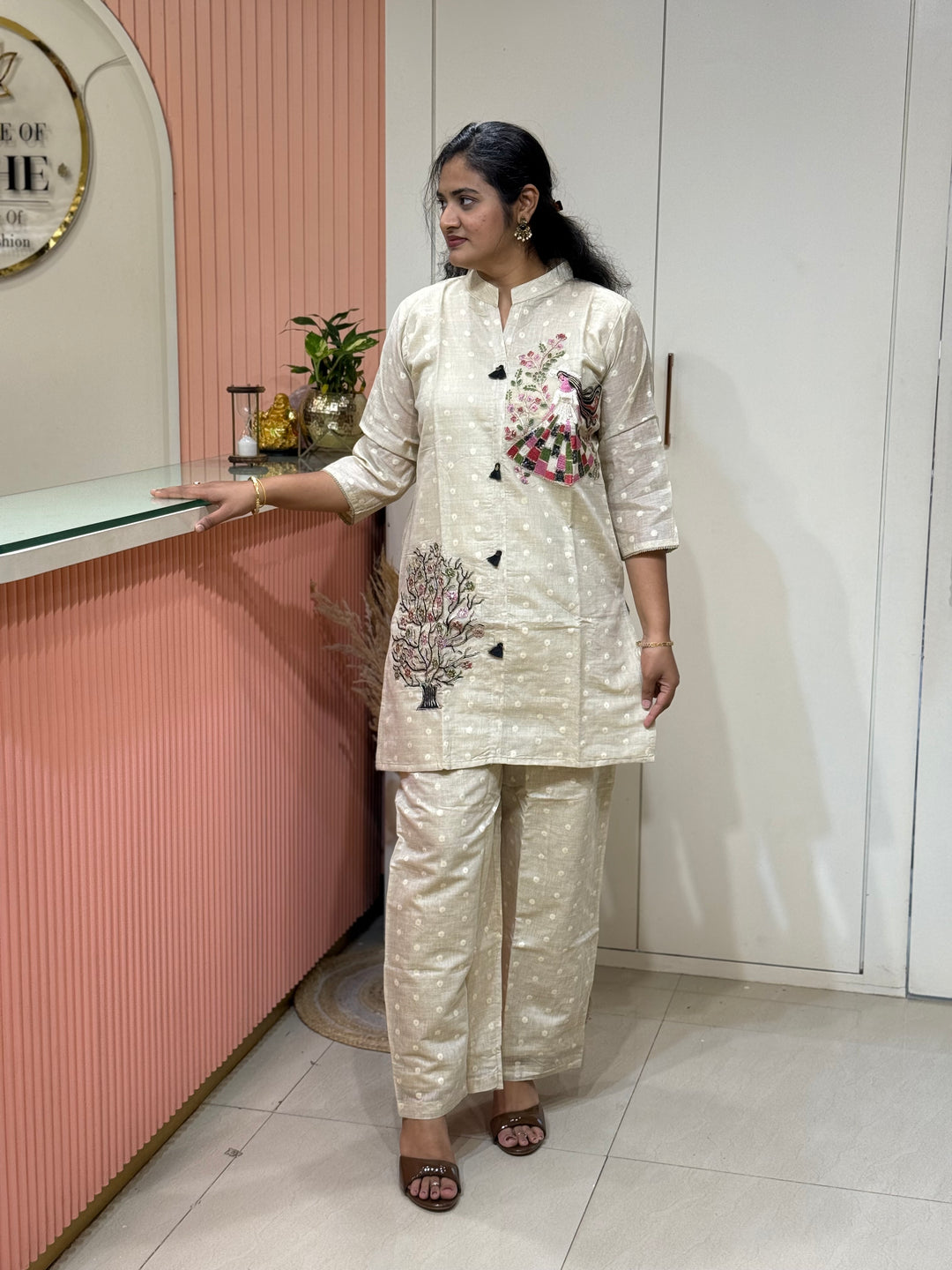 Pure Jamdhani  Two-Piece Designer Collection (Cotton Lining )| R137