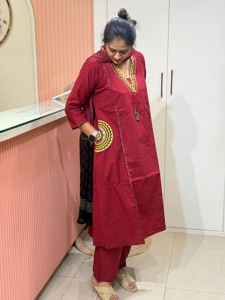 Cotton 3 Pc Kurta Set – Cotton Collection | R162