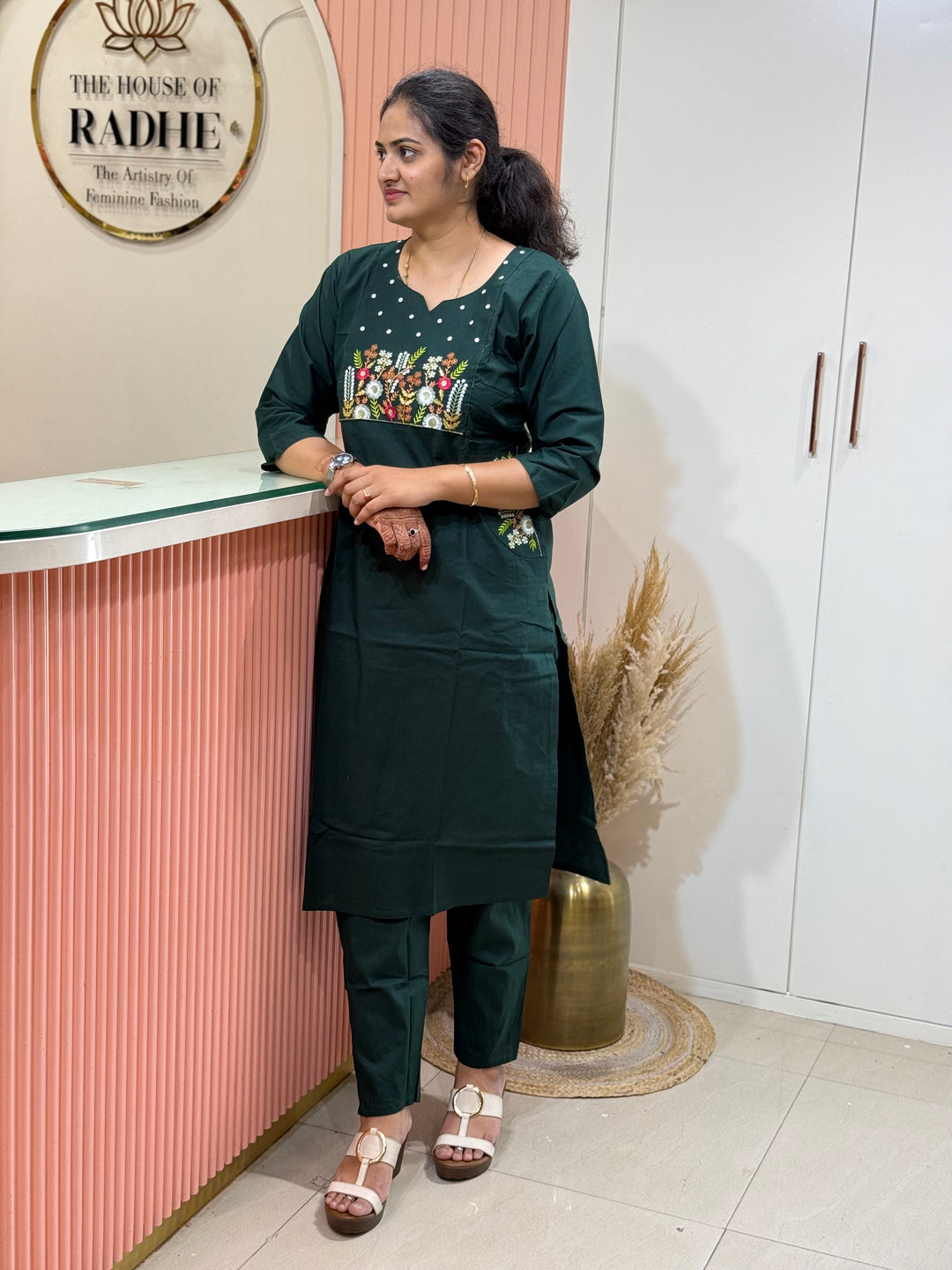 Cotton 2 Pc Kurta Set – Embroidered Collection | R137