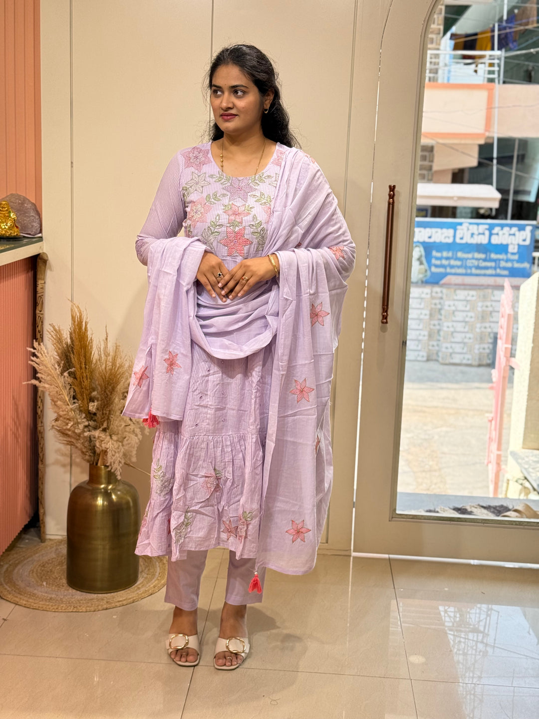Premium Mul Cotton Anarkali Style Collection (Cotton Lining )| R164