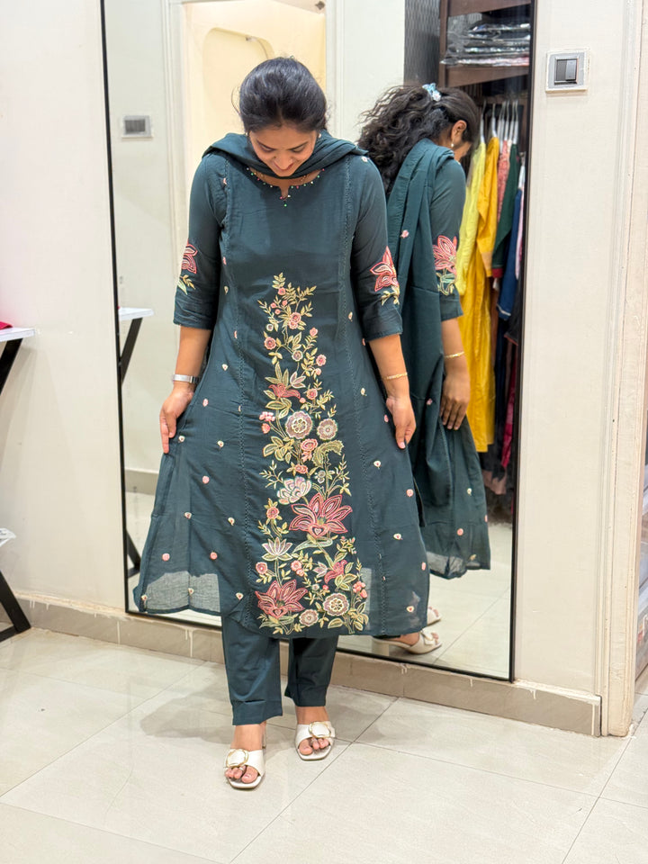 Mul Cotton Collection with Embroidery work (Cotton Lining)| R181
