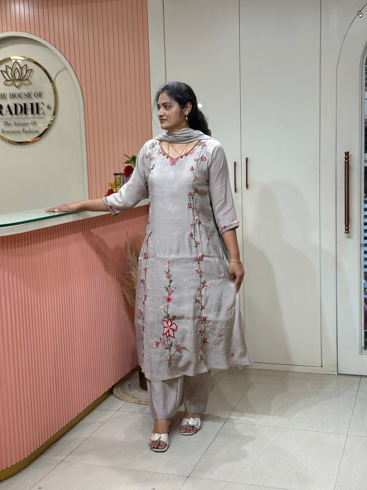 Pure Mul Chanderi Collection with Handwork ( Cotton Lining) | R229