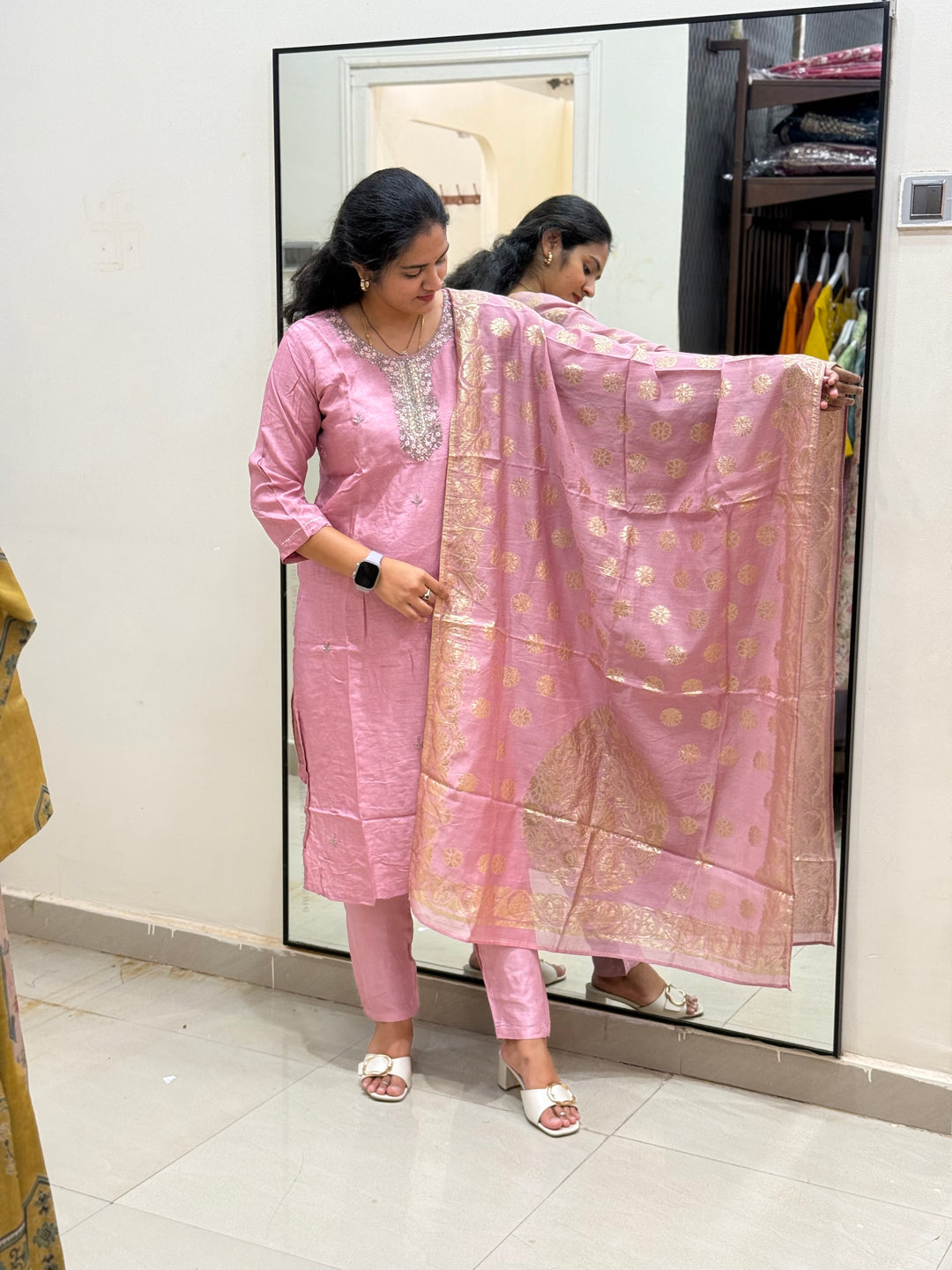 Dola Silk Kurta Set – Elegant Festive Collection | R116