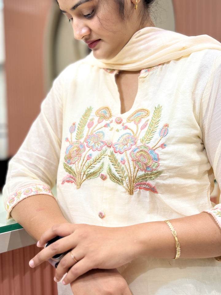 Pure Mul Cotton A-Line Collection With Embroidery Work| R168