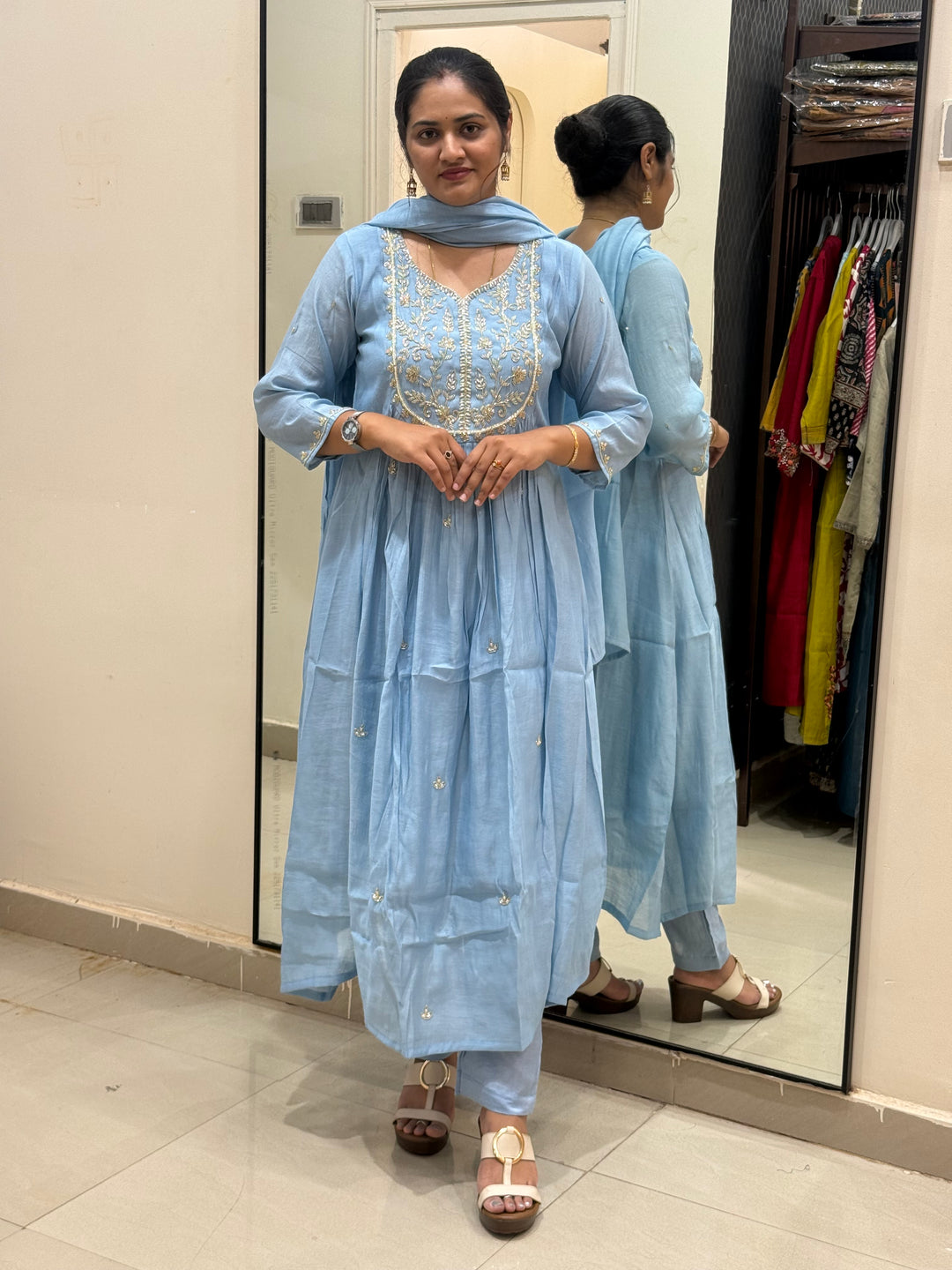 Premium Mul Chanderi Party wear Collection | R206